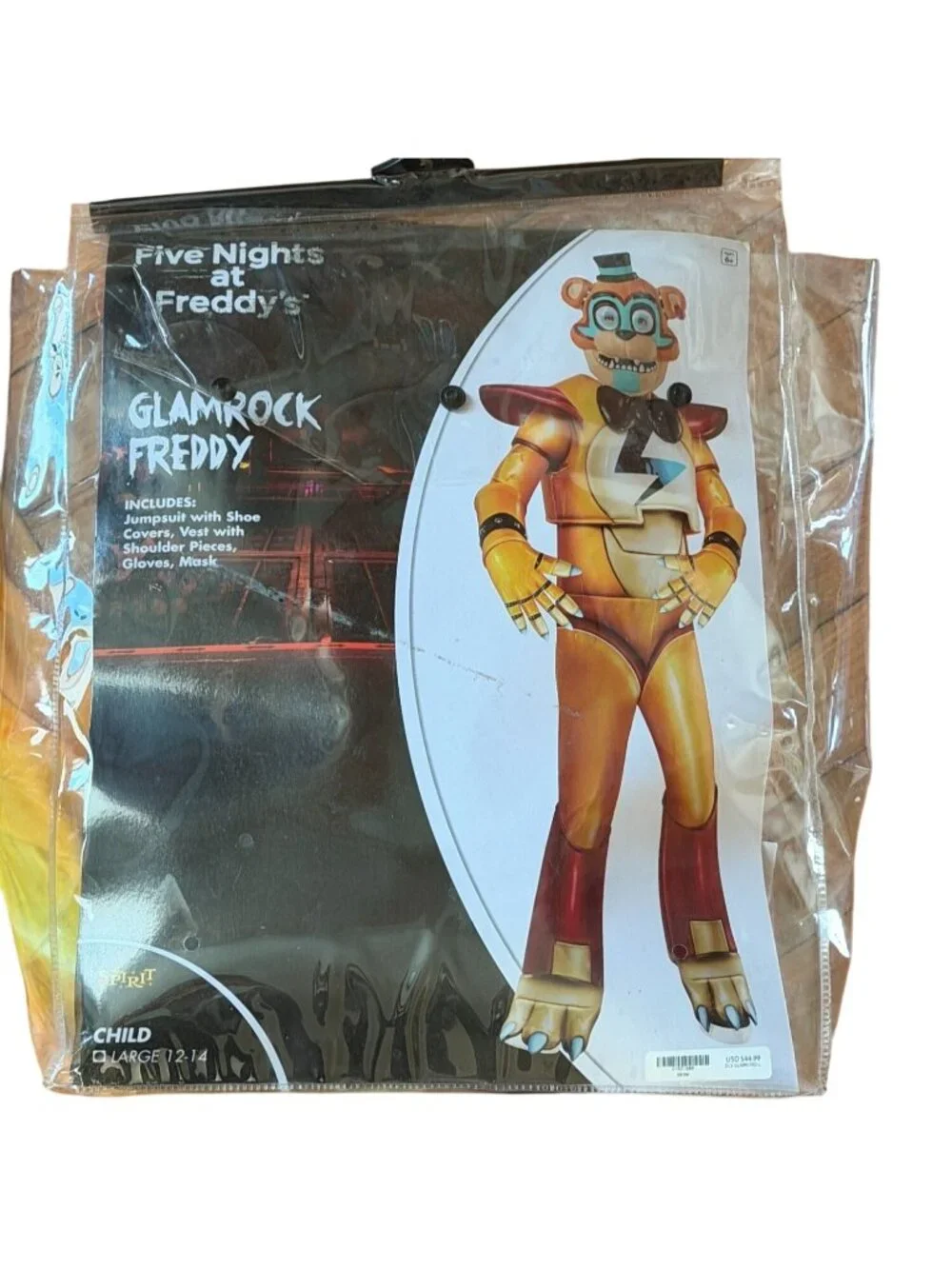Spirit Halloween Five Nights at Freddy's Glamrock Freddy Child costume Sz 12/14 - Picture 1 of 13